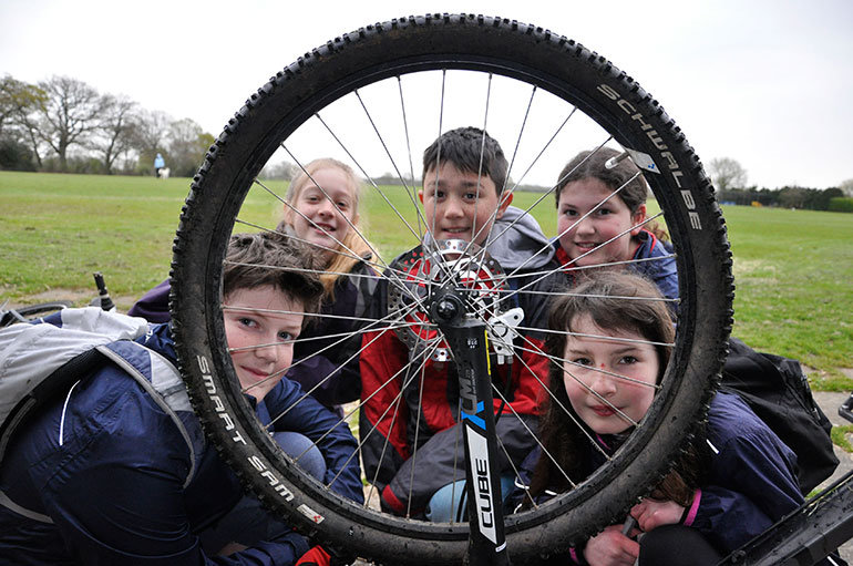 Children from Ringwood Waldorf School on Cycle to School day