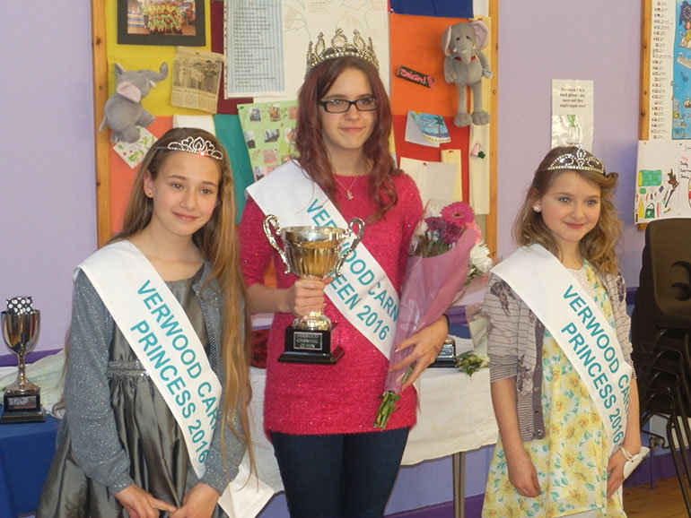 Verwood Carnival Queen and princesses