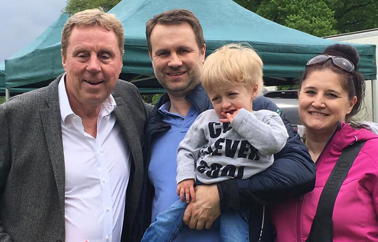 Harry Rednapp with Eiden and parents Simon and Sasha