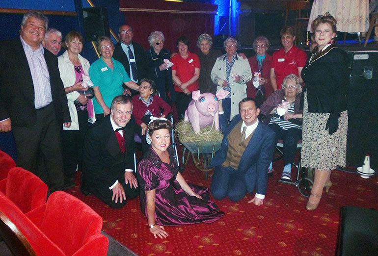 Residents and staff from Colten Care's Fernhill dementia care home join cast members of Betty Blue Eyes at the Regent Centre