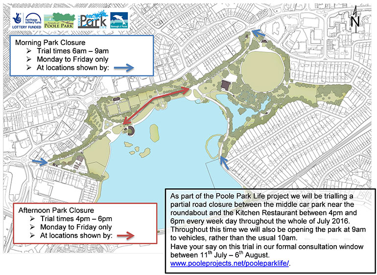 Poole Park road closure on trial
