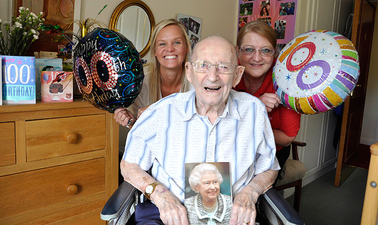 Desmond Whiting celebrates 100th birthday