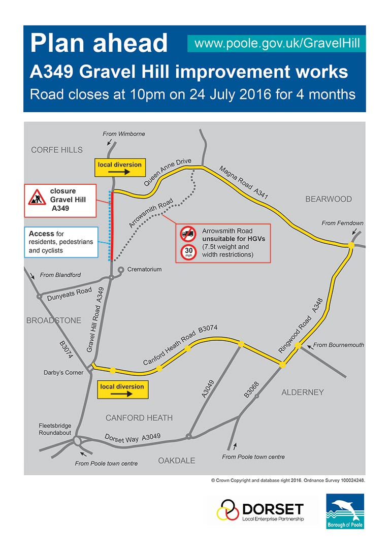 Gravel Hill closure starts Sunday 24 July plan ahead advised