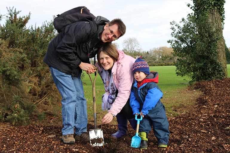 One of the families that took part in the 2015 Family Trees event