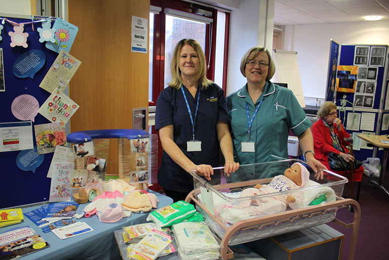 Bournemouth Birth Centre staff and stand