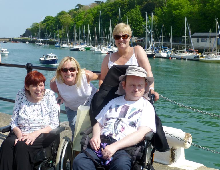 Gill and Andrew visit Weymouth with their support workers