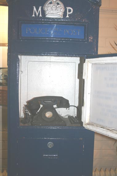 Police phone box at Crewkerne Auctions