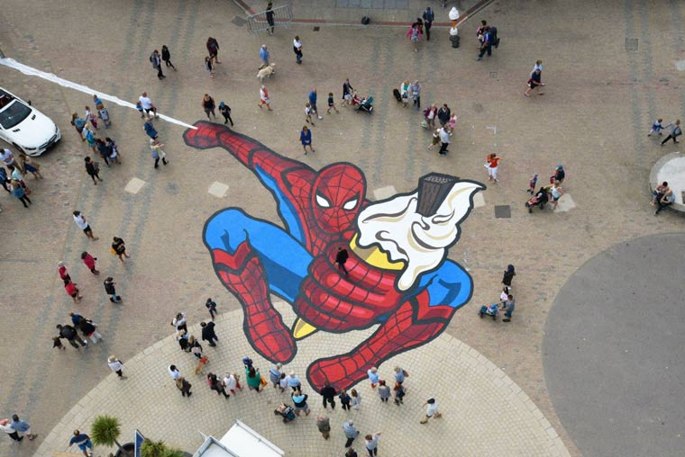 Spiderman in full view at Bournemouth’s biggest-ever public street art project