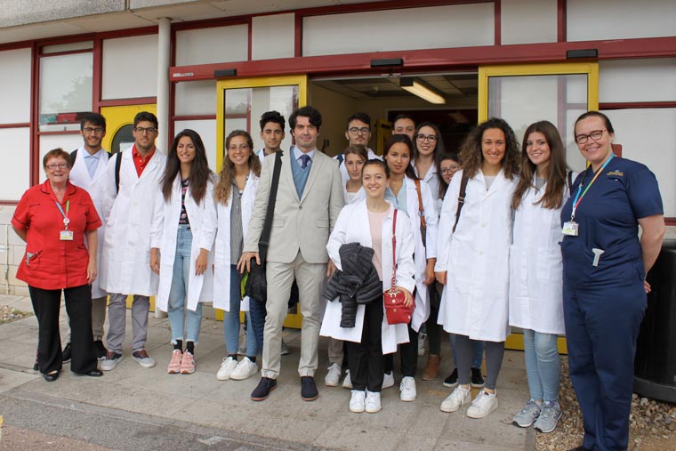 Medical students from Italy visit Royal Bournemouth Hospital