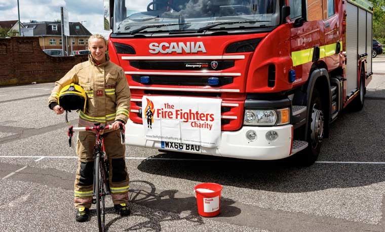 Sarah’s epic cycling challenge for Fire Fighters Charity