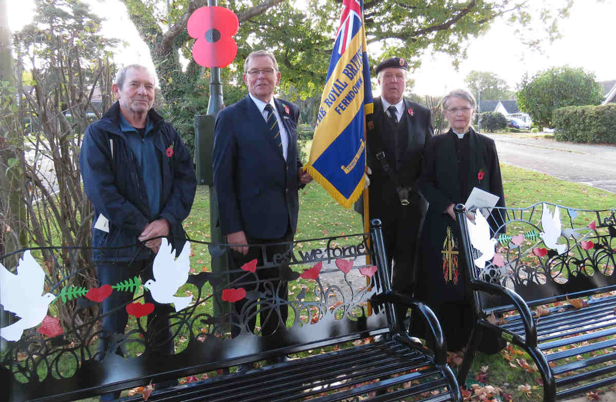 Memorial benches blessed in West Moors
