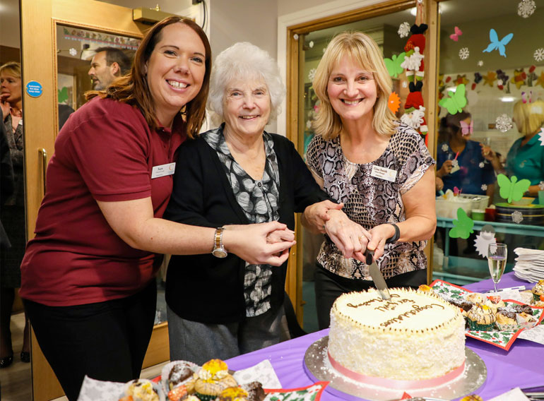 Residents and staff held a celebration party at the Dorset dementia care home, Fernhill, the sixth Colten Care home to gain an Outstanding rating from the CQC