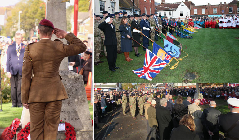 Some images of past Remembrance services in the area