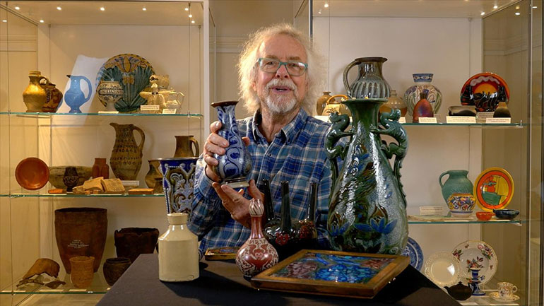 Julian Richards with some of the pots