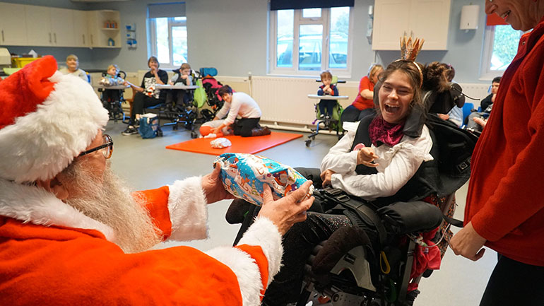 Santa with children from Diverse Abilities
