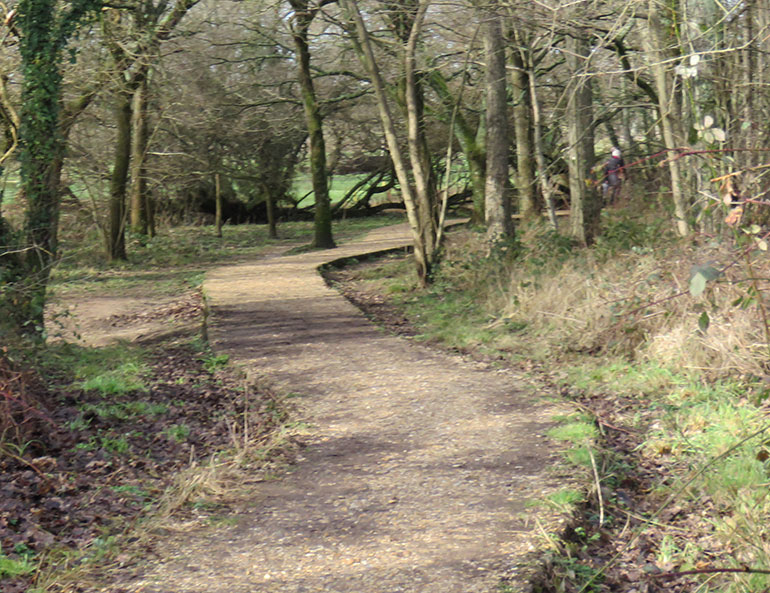 Woolslope Farm to Riverside Walk and return via West Moors town centre