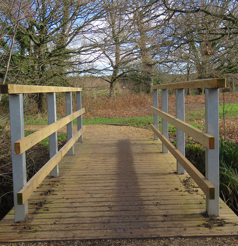 Woolslope Farm to Riverside Walk and return via West Moors town centre