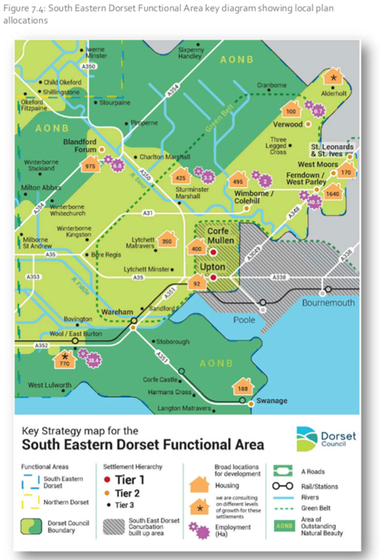 Illustration from within the Dorset Council Local Plan