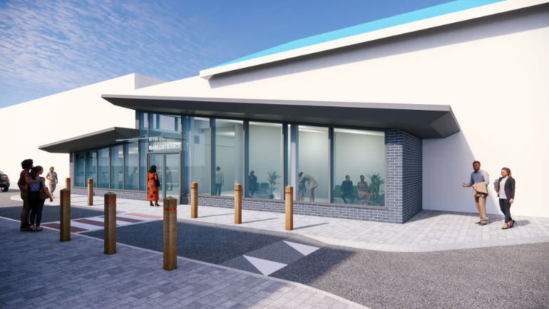 Artist’s impression of new west entrance at Royal Bournemouth Hospital
