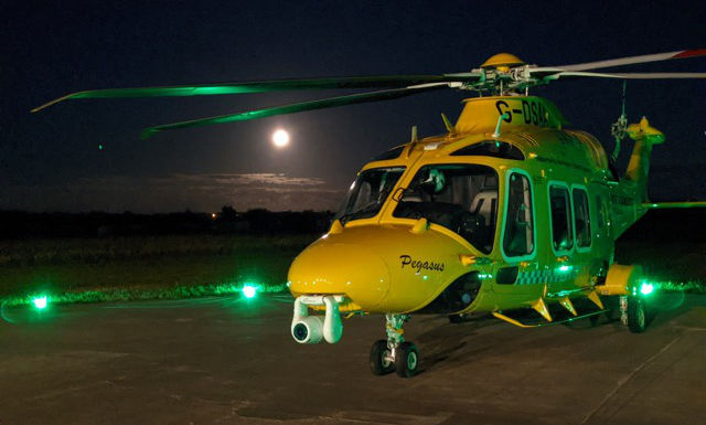 Dorset and Somerset Air Ambulance at night