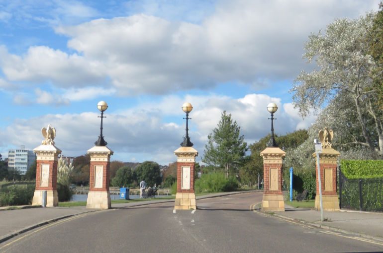Entrance to Poole Park – the railway in the park "is special to local residents and tourists alike"