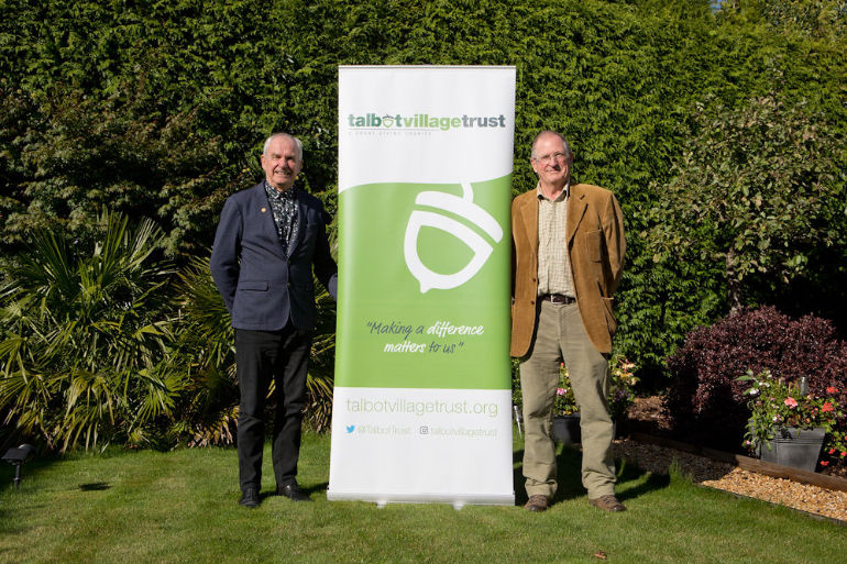 Tom Flood and Sir Christopher Lees, a member of the Board of Trustees of Talbot Village Trust