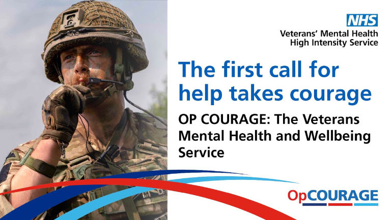 'The first call for help takes courage' poster promoting the service