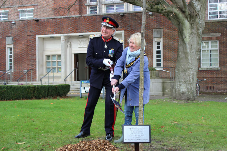 Cllr Val Pothecary with Lord-Lieutenant Angus Campbell