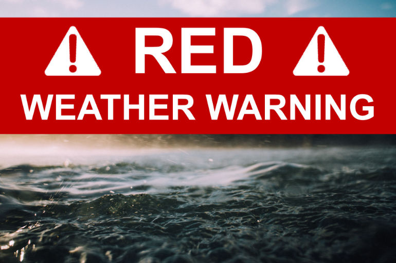 Red weather warning in place for Hampshire and Isle of Wight