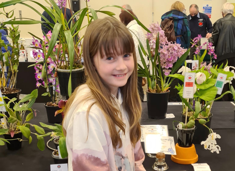 Izzy with her prizewinning plant