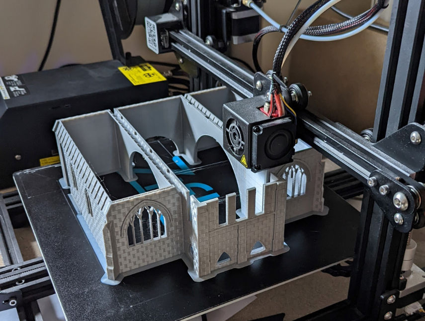3D printing of the miniature Minster model