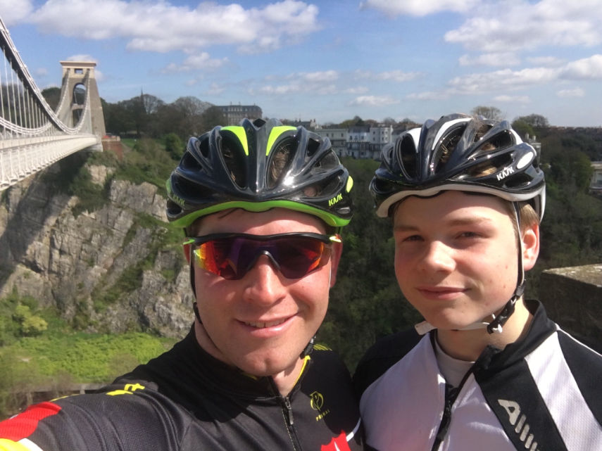 Cycling for charity in memory of his brother and aunt: Thomas Yaxley is pictured with his brother Hugo