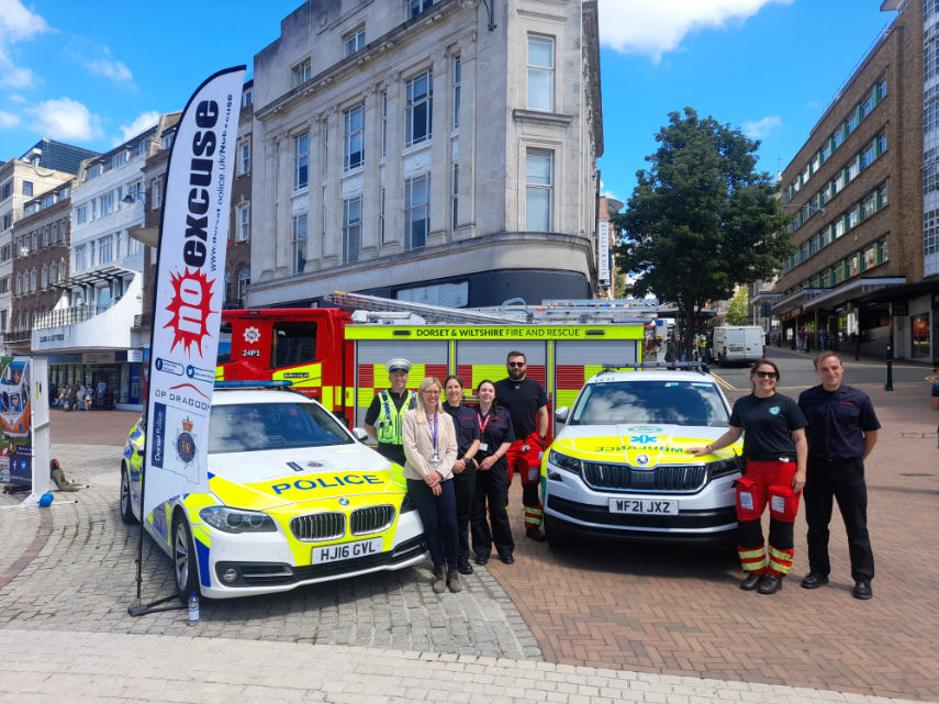 Officers and partner agencies in Bournemouth Town Centre