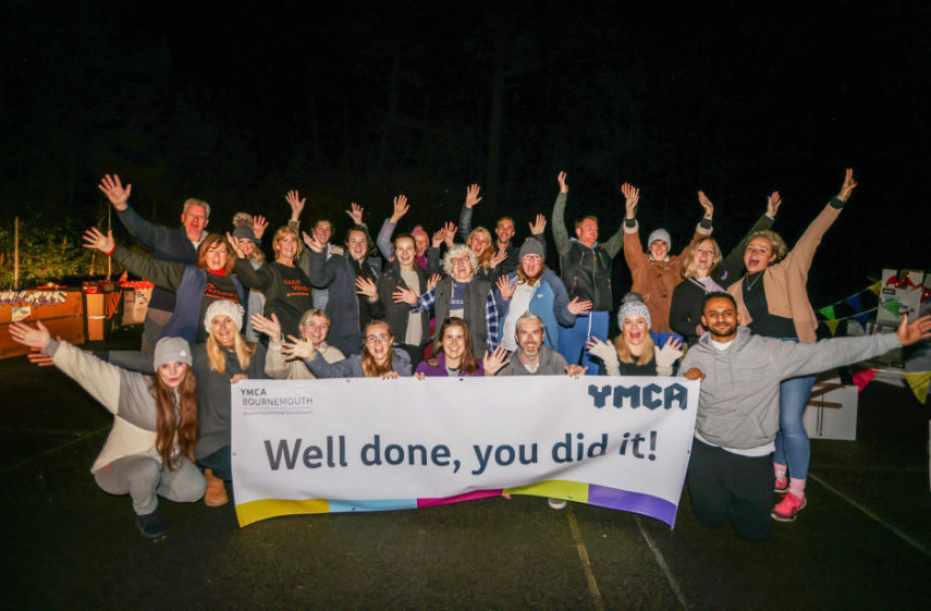 Fundraisers who took part in the YMCA Bournemouth Big Sleep Easy event at Talbot Heath School