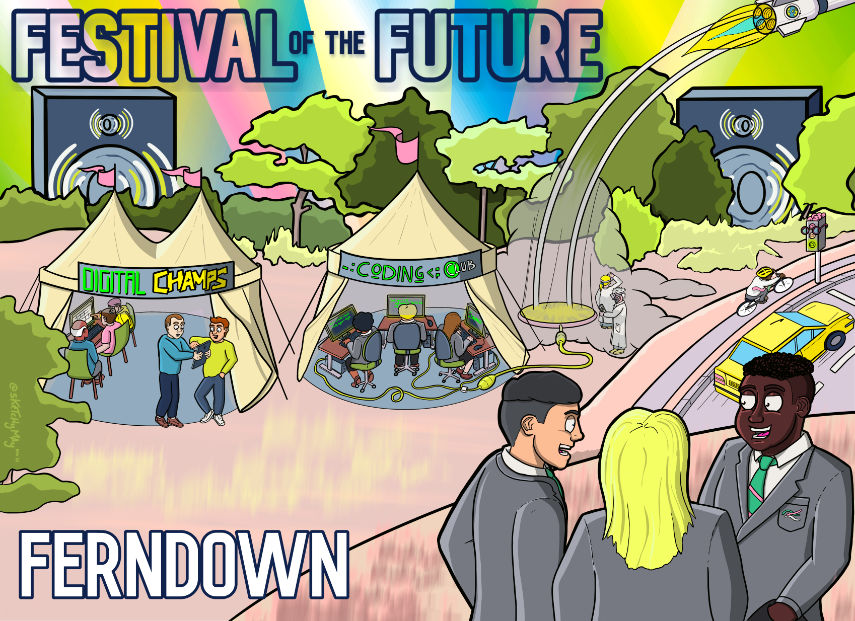 Dorset digital Festival 22 Ferndown illustration