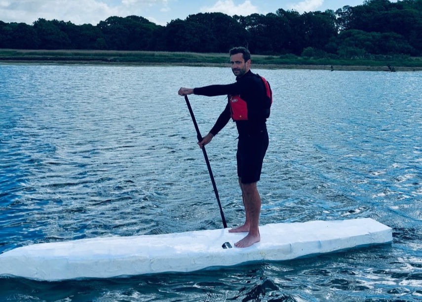 Paddling with my eco board