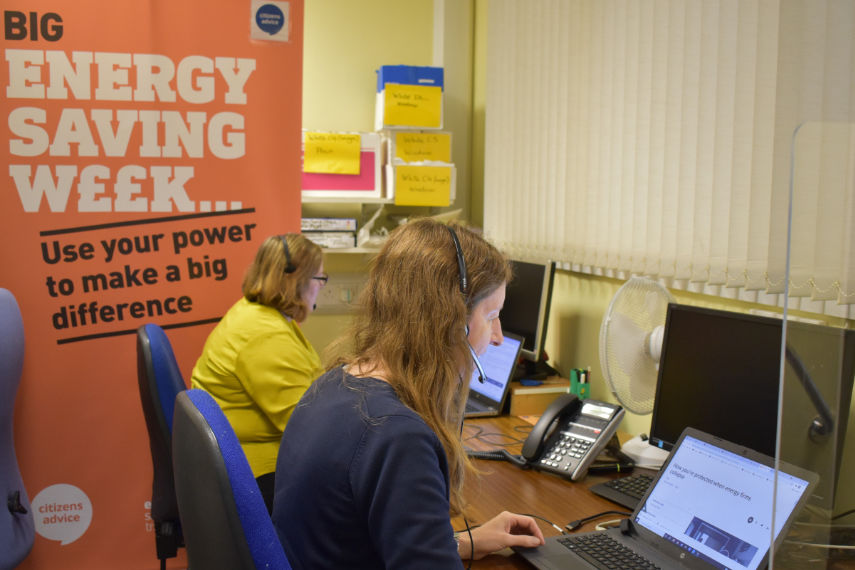 Citizens Advice East Dorset & Purbeck’s Fighting Fuel Poverty team busy making calls
