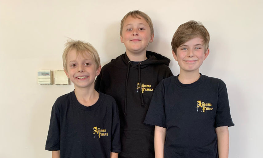 Young actors L-R Stagewise students Josh Hope, Max Castle and Dylan Carver will appear in The Addams Family with BBLOC