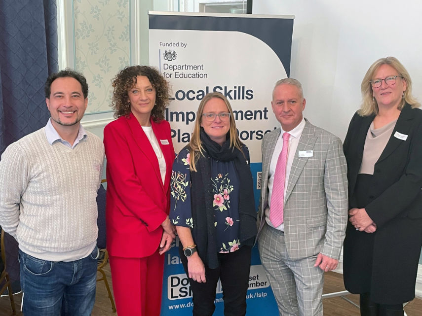 KICKSTART: Speakers at the launch of the Dorset Chamber led Local Skills Improvement Plan at Merley House