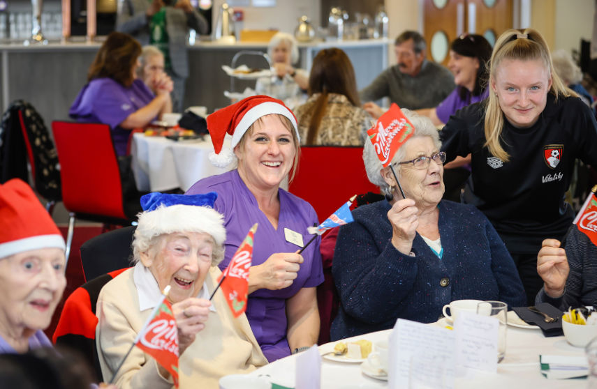 Care South at AFC Bournemouth's Christmas coffee morning