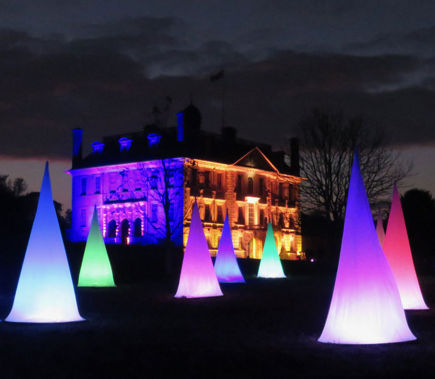 Mesmerising lights with Kingston Lacy in the background