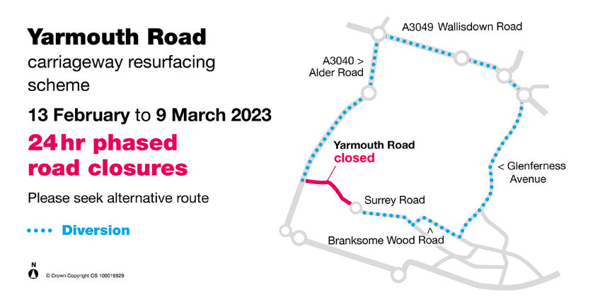 BCP0487_Yarmouth Road diversion map