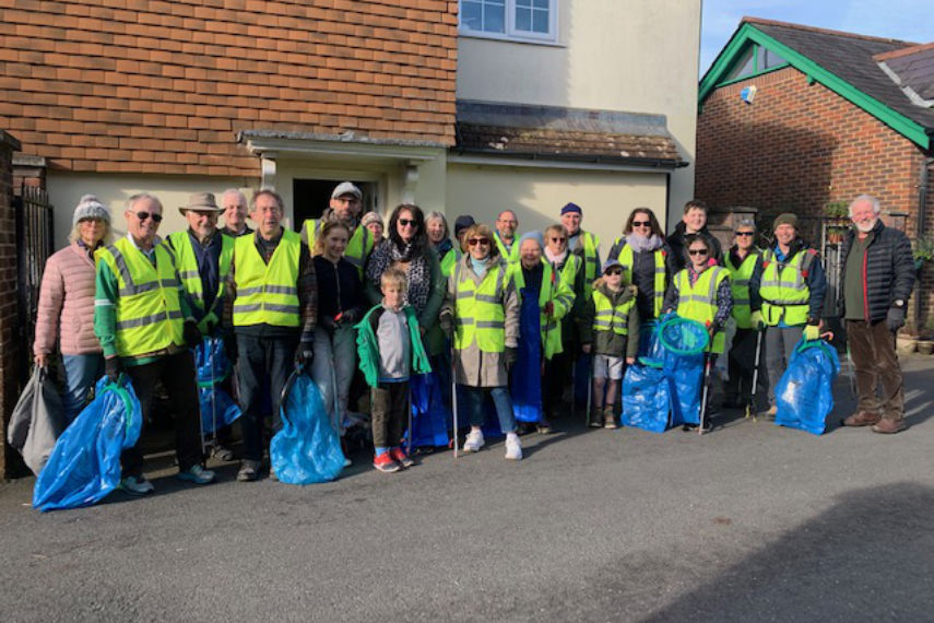 Volunteers collect record amount of waste on Wimborne litter pick