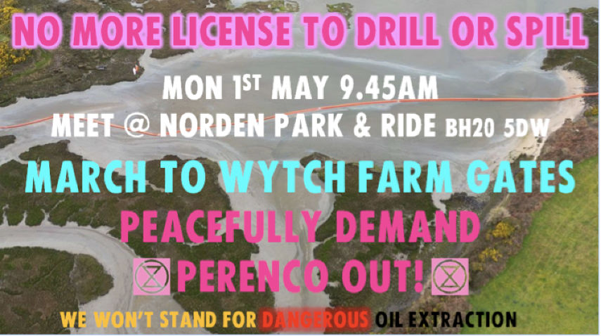 Protest march Wytch Farm