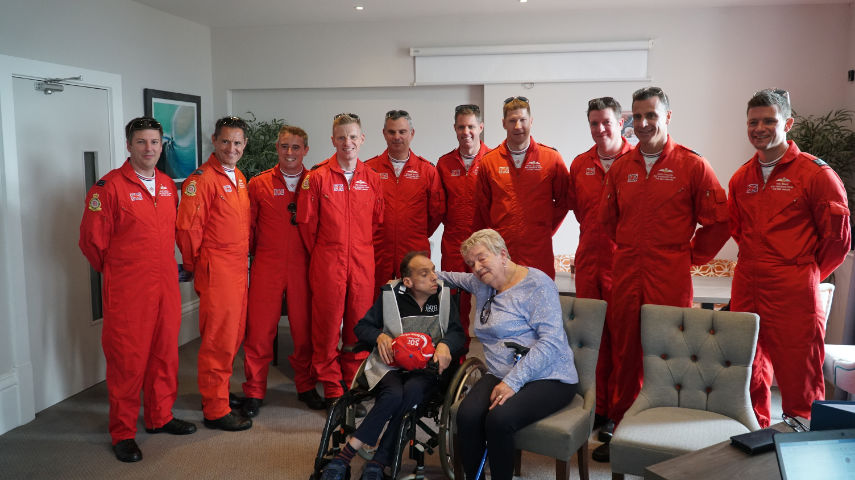 Stevie with the Red Arrows