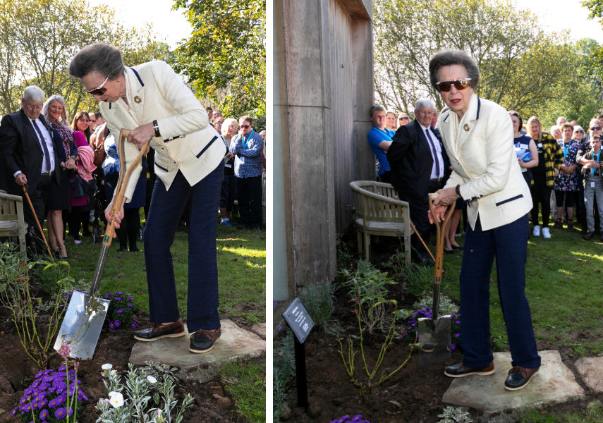 Princess Anne plants a Millie rose at Livability’s Millie College to celebrate its first year