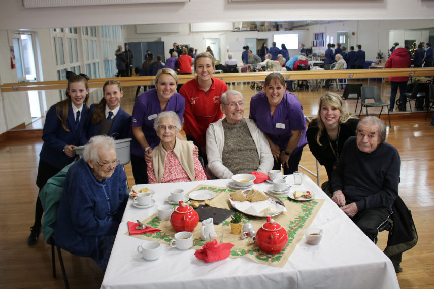 School pupils from Cornerstone Academy with Dorset House residents