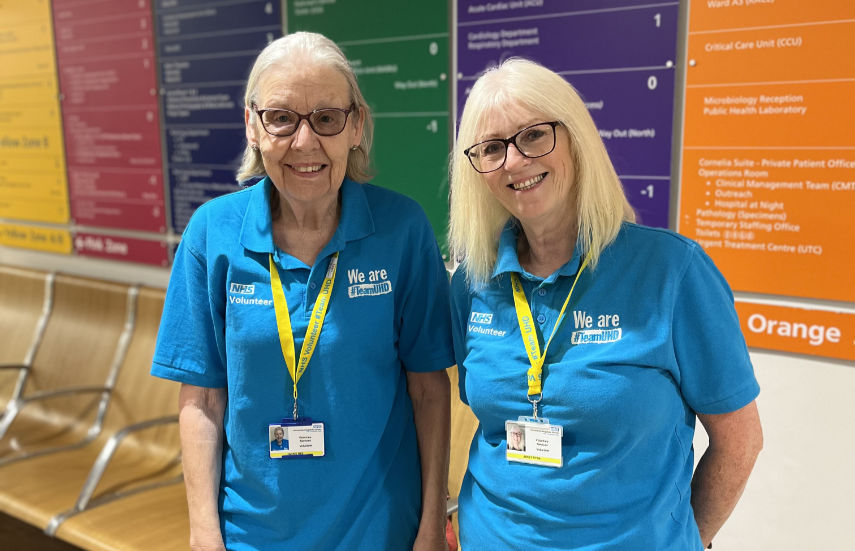 Jackie and Janet, volunteers at Poole Hospital