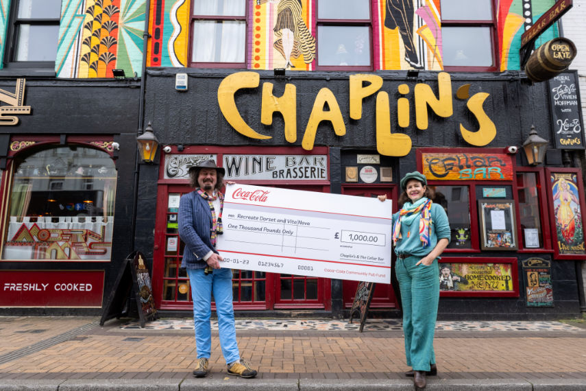 Harry Seccombe and Vivien Hoffman owners of Chaplin’s & The Cellar Bar