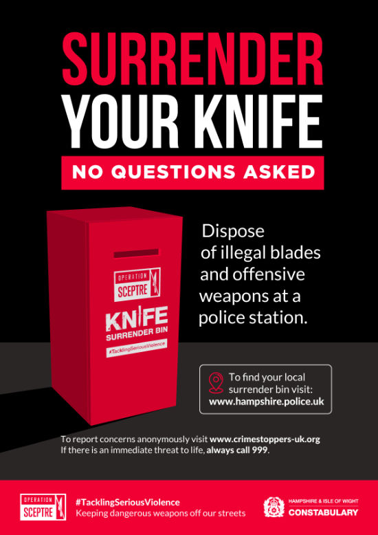 Sceptre’s week of action tackles knife crime